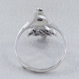 925 Silver Garnet Peacock Ring