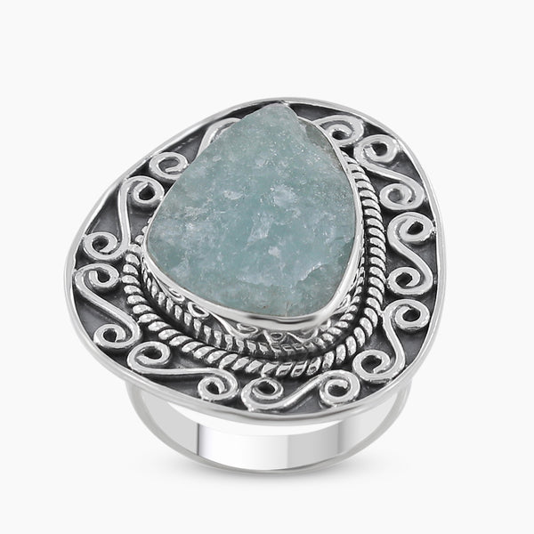 Aquamarine Silver Rings