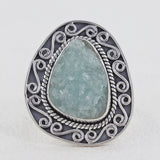 Aquamarine Silver Ring