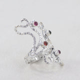 Multi Tourmaline Sterling Silver Rings