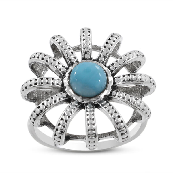925 Sterling Silver Larimar Rings
