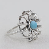 925 Sterling Silver Larimar Rings