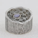 925 Sterling Silver Natural Amethyst Vintage Band Ring