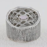 925 Sterling Silver Natural Amethyst Vintage Band Ring