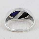 Black Onyx & Lapis Lazuli Silver Rings