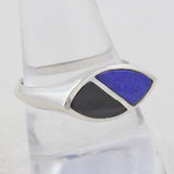 Black Onyx & Lapis Lazuli Silver Rings