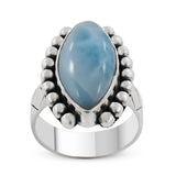 Larimar Silver Rings