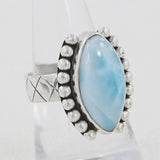 Larimar Silver Rings