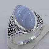 Natural Rainbow Moonstone Silver Rings