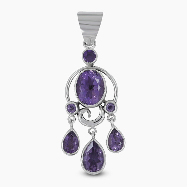 925 Sterling Silver Amethyst Pendants