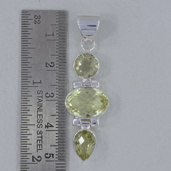 925 Sterling Silver Green Gold Pendants