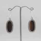 Tiger Eye Silver Earrings