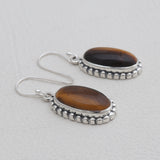 Tiger Eye Silver Earrings