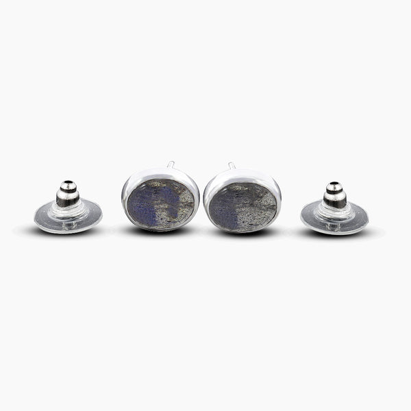 Labradorite Silver Studs Earrings