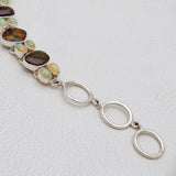 Ethiopian Opal & Ammolite Silver Bracelets