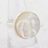 Mother Of Pearl Silver Rings
