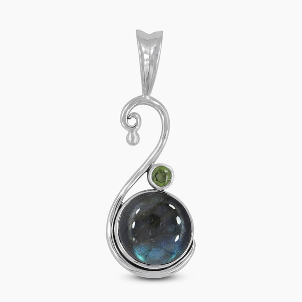 925 Silver Natural Labradorite Pendants
