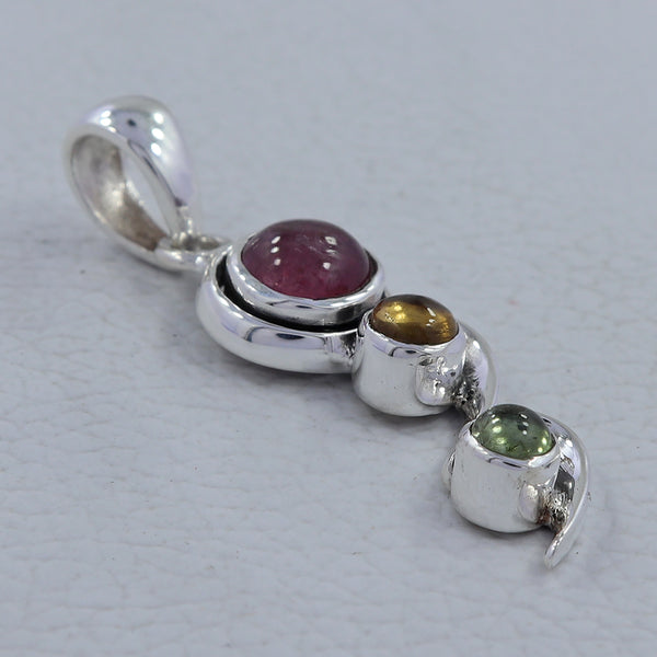 925 Sterling Silver Tourmaline Pendants