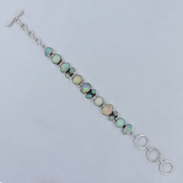 925 Silver Ethiopian Opal Bracelet