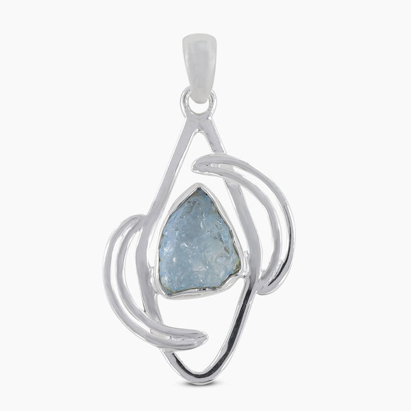 Aquamarine Designer Solid Silver Pendants