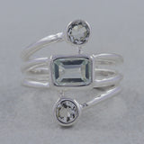 Genuine Iolite Silver Rings