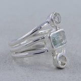 Genuine Iolite Silver Rings