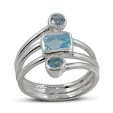 Genuine Iolite Silver Rings