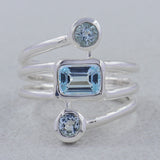 Genuine Iolite Silver Rings