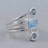 Genuine Iolite Silver Rings