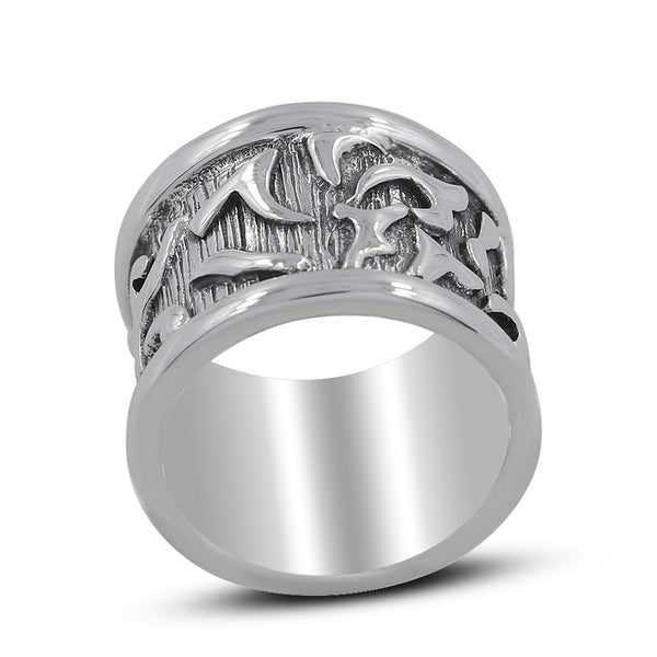 925 Sterling Silver Oxidized Thumb Ring