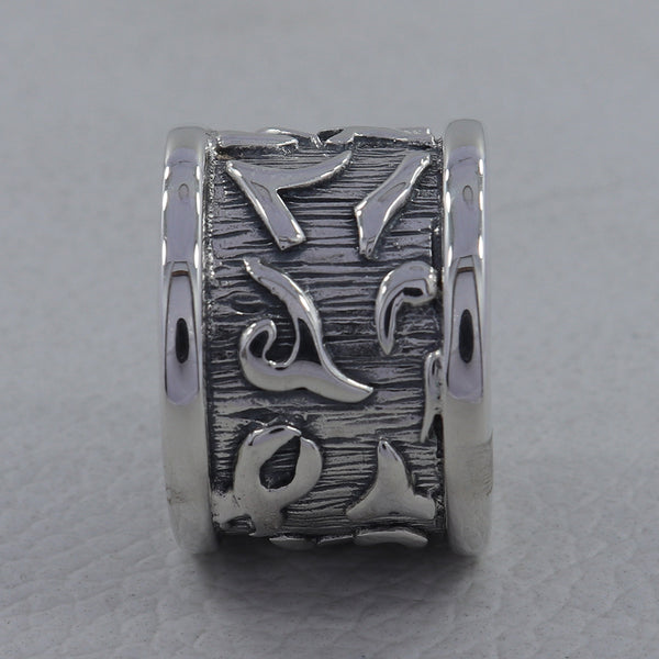 925 Sterling Silver Oxidized Thumb Ring