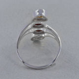 925 Silver Citrine & Garnet Ring