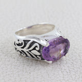 Amethyst Silver Rings