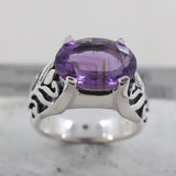Amethyst Silver Rings