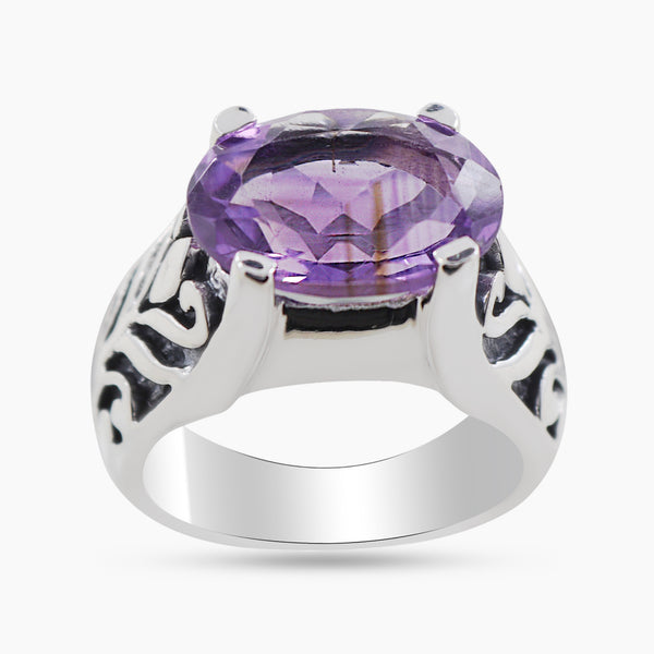 Amethyst Silver Rings