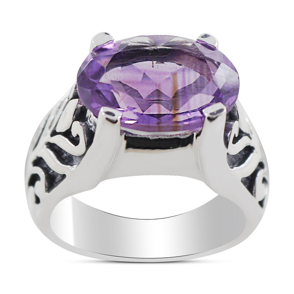 Amethyst Silver Rings