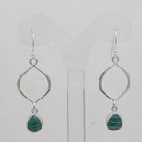 Malachite Silver Earrings
