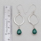 Malachite Silver Earrings