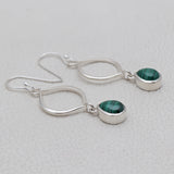 Malachite Silver Earrings