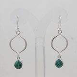 Malachite Silver Earrings