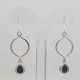 Malachite Silver Earrings