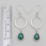 Malachite Silver Earrings