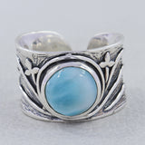 925 Sterling Silver Larimar Rings