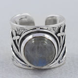 925 Sterling Silver Larimar Rings