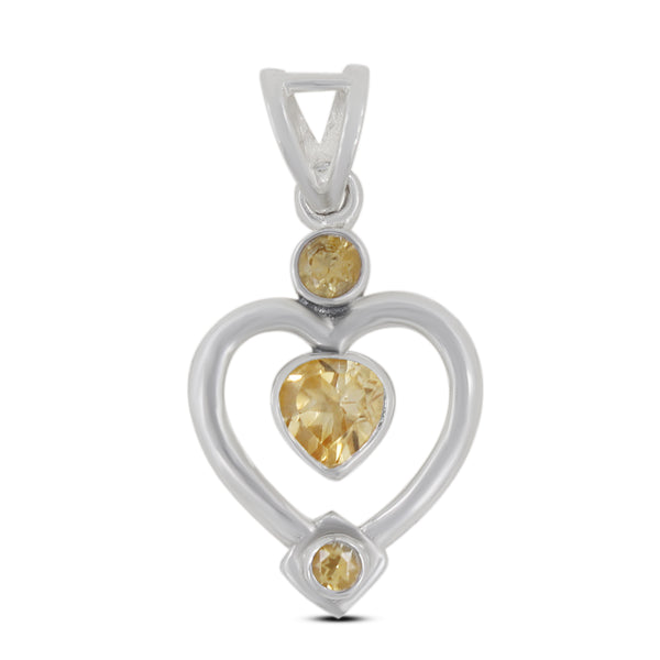 925 Sterling Silver Citrine Pendant