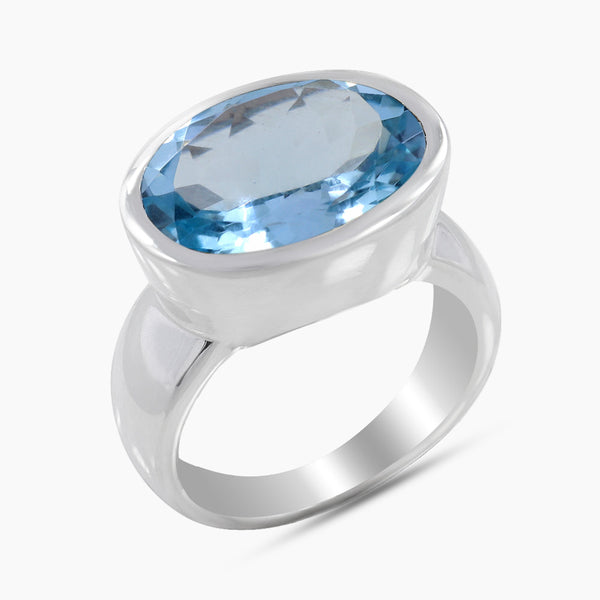 925 Sterling Silver Citrine Men's Ring