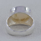 925 Silver Titanium Druse Unisex Ring