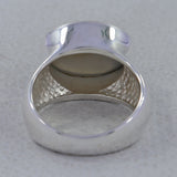 925 Silver Titanium Druse Unisex Ring