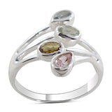 Natural Peridot Silver Rings