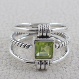 925 Sterling Silver Blue Topaz Ring